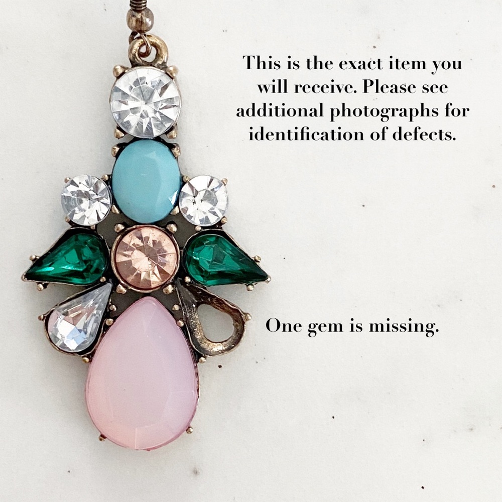 ๐ "Elise" Earrings || Pink & Clear Crystal - Picture 7 of 14